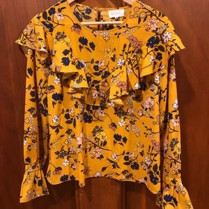 Never worn feminine floral blouse